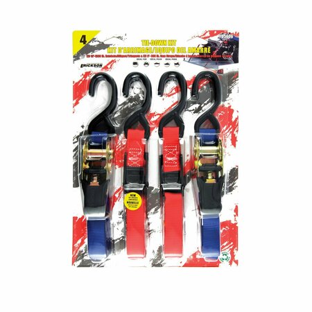 ERICKSON MANUFACTURING 2-RATCHET & 2-CAM STRAPS 05606